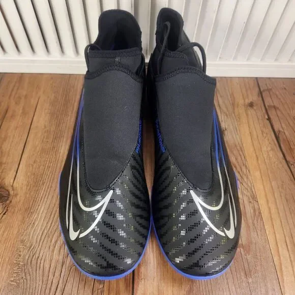 Nike Phantom GX Club DF FG/MG DD9482-040 Men's 12 Black Royal Blue Soccer Cleats